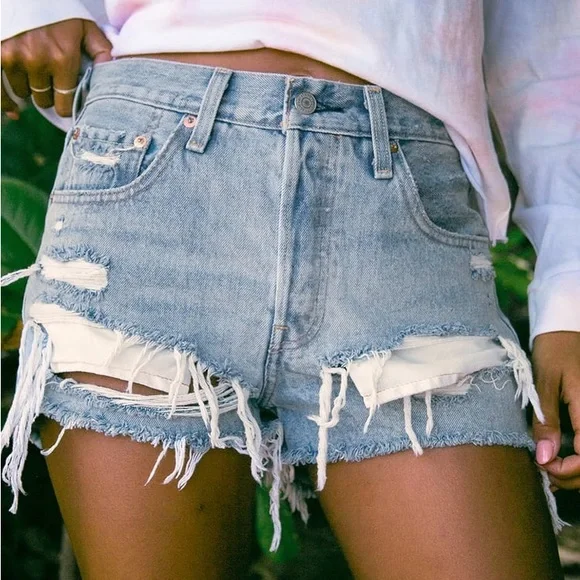 Levi's Shorts Levis Premium High Rise Womens Denim Jean